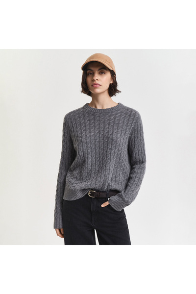 Gant Kadın Gri Regular Fit Triko
