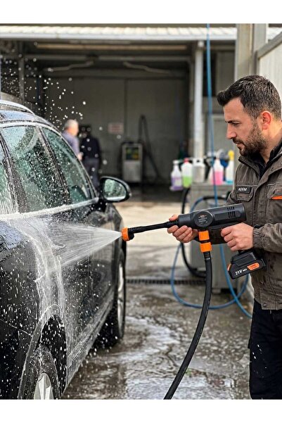 STAR-EL Yeni Çift Akü Şarjlı Yüksek Basınçlı Oto Araba Bahçe Halı Yıkama Ve Temizleme Tabancası Makinesi
