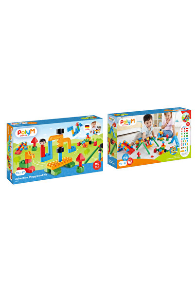 Hape PolyM - Kit de joaca pentru aventura (110 piese)