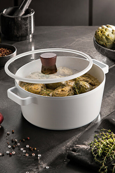 NEOFLAM Fika Ceramic Coated Induction Cookware 24 cm - White