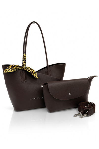 Just Polo 2-Piece Women's Bag Set Shoulder Bag + Strap Bag