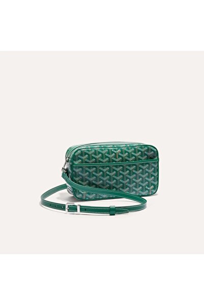 Goyard Cap-Vert Camera Bag Goyardine Canvas &Calfskin Women's Long Handle Sho...
