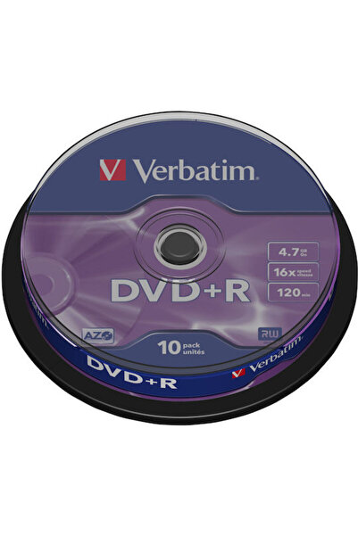 Verbatim Εγγράψιμο DVD+R 16x 4.7GB Κουτί 10 τεμαχίων Κωδικός: 43498