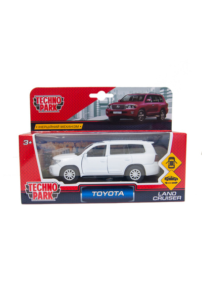 Noname Модел автомобил Technopark Toyota Land Cruiser 1'32'44; бял