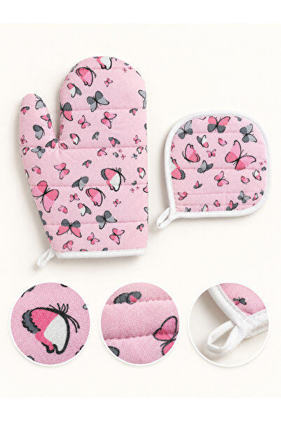 nnevora Set of 2 Kitchen Gloves – Heat-Resistant Oven Gloves and Pot Holders