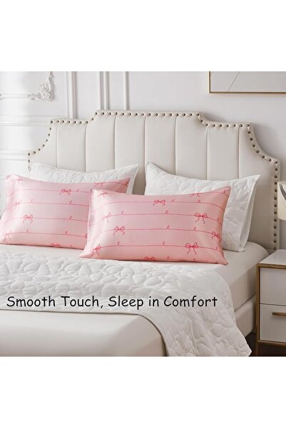 URLINENS Satin Pillowcase for Hair and Skin, Vegan Silk Pillowcase Set-2 Ivor...