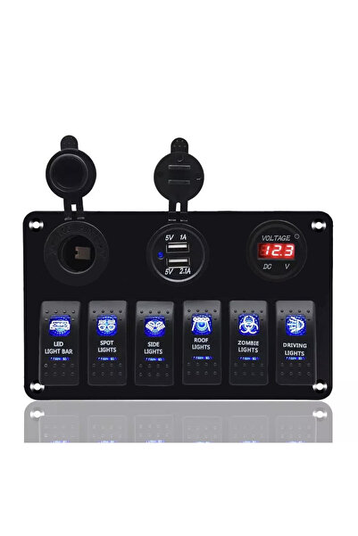 OEM Πολυλειτουργικός πίνακας ελέγχου 12V/24V IP65 με 2 θύρες USB,Υποδοχή Αναπ...
