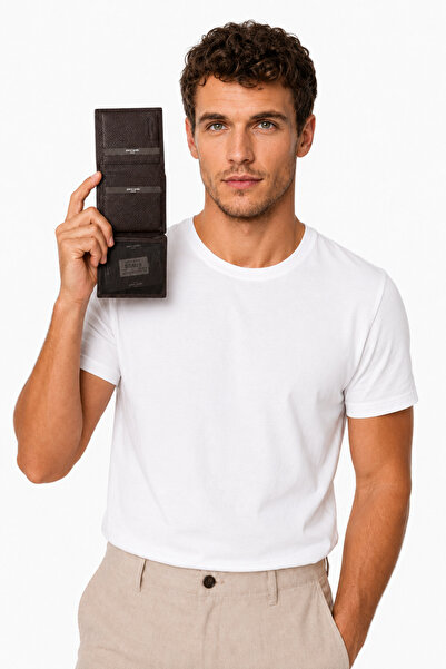 Pierre Cardin Men's Vertical Brown Wallet - Men's 100% Genuine Leather Card H...
