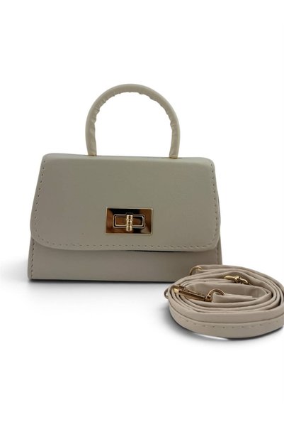 BACHUS Women's Brown Faux Leather Lock Detailed Adjustable Strap Hand, Arm an...