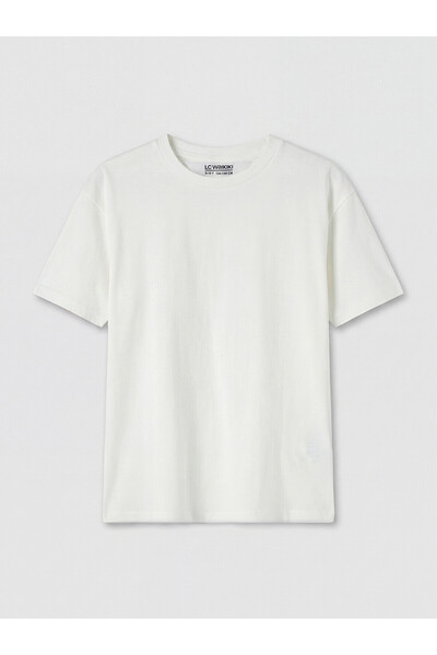 LC Waikiki Trendlucky with Difference in Color Oval Collar Short Sleeve Boys'...