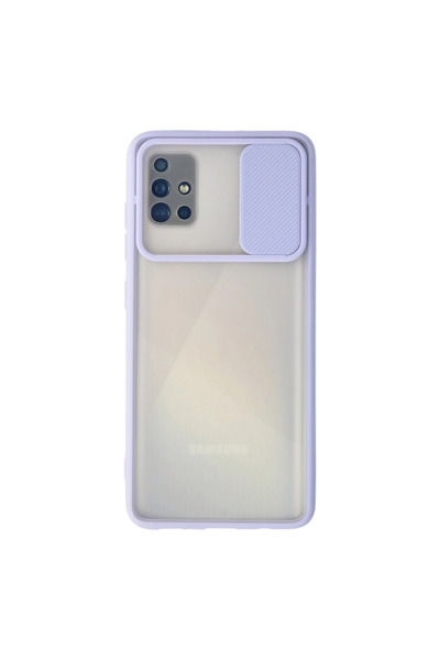 TheGencoo Samsung Galaxy A71 Case Palm Frosted Camera Sliding Silicone - Lilac