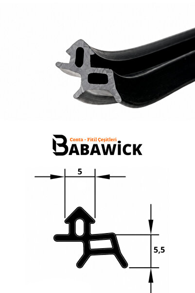 BABAWİCK PAK05 Profesyonel Yağlı Saf Kauçuk PVC Kapı Pencere Fitili 100 Mt Siyah İzolasyon Contası