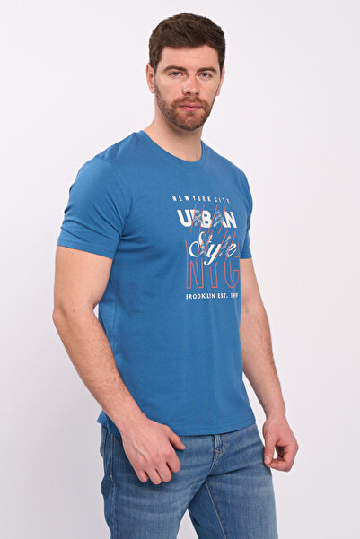 Kenvelo - Tricou maneca scurta barbat din bumbac cu imprimeu