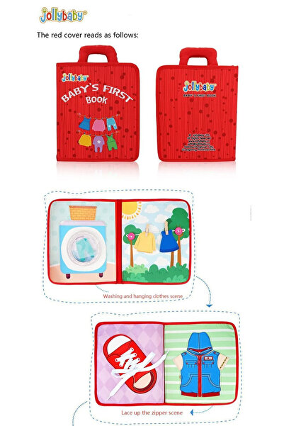 Jolly Baby Carte educationala Montessori " Baby' s first book " diverse activitati Jollybaby 8177J-1