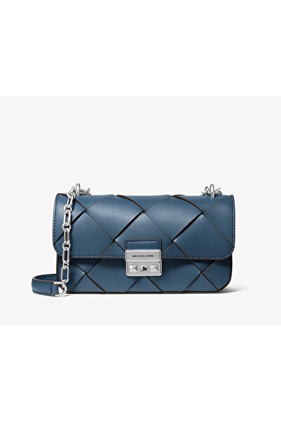 Michael Kors Collection Geantă de damă Tribeca Small Woven, piele albastru ma...
