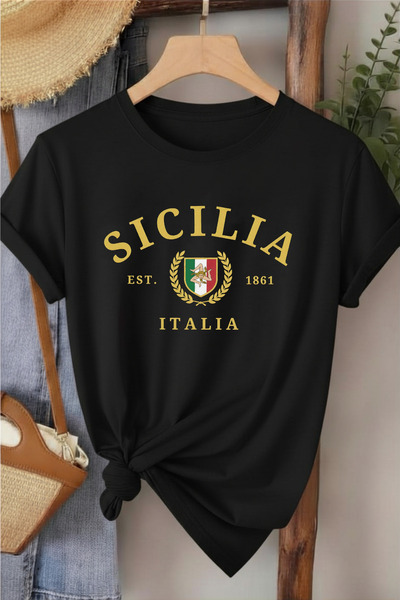 l'eivor Sicilijanska pamučna ženska majica sa printom