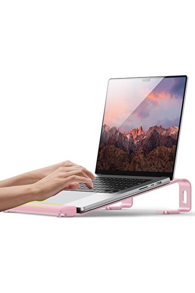 GENERAL JCZT Ergonomic Laptop Stand for Desk, Aluminum Portable Laptop Stands...