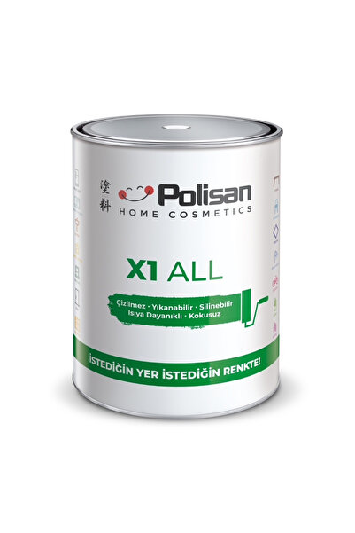 Polisan X1 ALL Yeni Nesil Dönüşüm Boyası Beyaz - Dolap-fayans-cam-plastik-ahş...