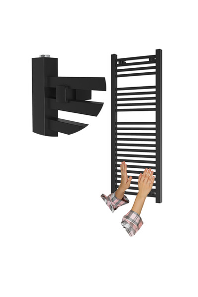 Granitan Radiator Baie Bergen, Tip Scara, 23 Bare, 525W, 120x45 cm, Negru