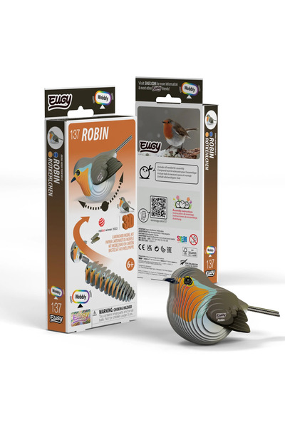 Eugy Robin Pasărea Tremurătoare Eugy. Puzzle 3D