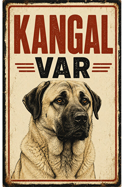Lucena Retro Kangal Var Metal Warning Sign Decorative Garden Door Safety Sign...