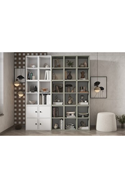 Vivense ZARA MONOKROM ÇOK BÖLMELİ KİTAPLIK NRG KTP 1138