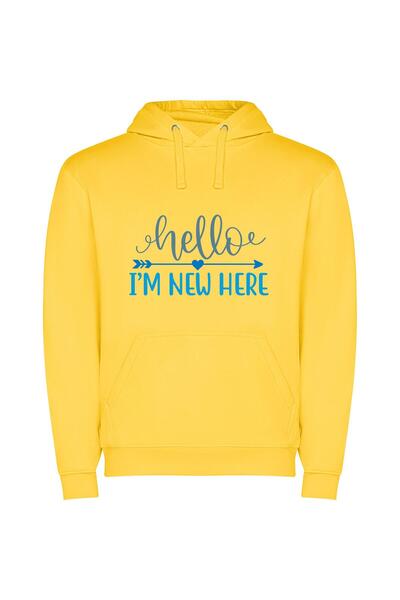 iLovePrints Fresh Beginnings Φούτερ με κουκούλα σε χρώμα Κίτρινο
