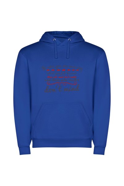 iLovePrints True to You, Unapologetically Φούτερ με κουκούλα σε χρώμα Μπλε
