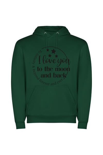 iLovePrints Celestial Love Affair Φούτερ με κουκούλα σε χρώμα Πράσινο