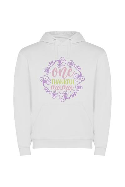 iLovePrints Floral Tribute to Mama Φούτερ με κουκούλα σε χρώμα Λευκό