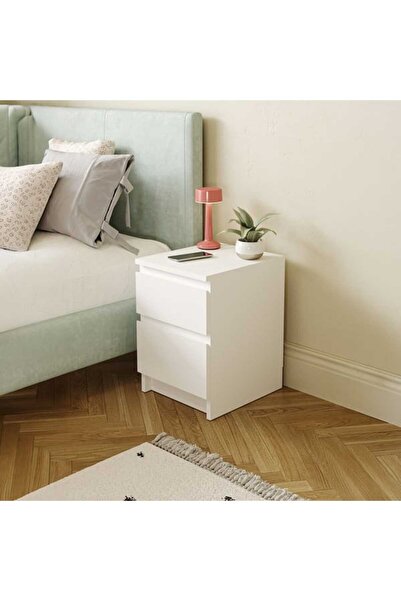 Eco Room Leon Komodin - Beyaz - 50x40x35 cm