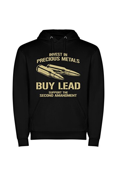 iLovePrints Metal Wealth: Valuable Investments Φούτερ με κουκούλα σε χρώμα Μαύρο