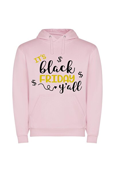 iLovePrints Black Friday Chic Deals Φούτερ με κουκούλα σε χρώμα Ροζ