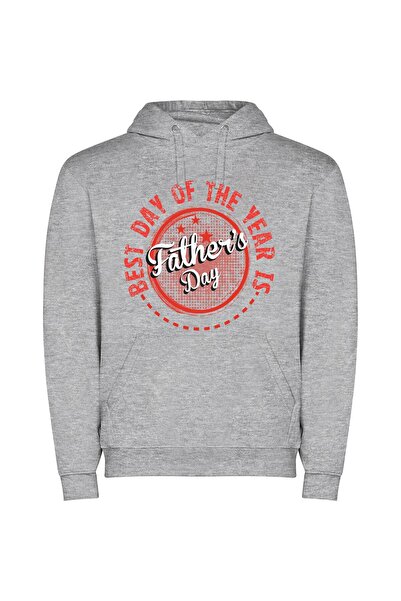 iLovePrints Dashing Dad's Ultimate Sunday Φούτερ με κουκούλα σε χρώμα Γκρι