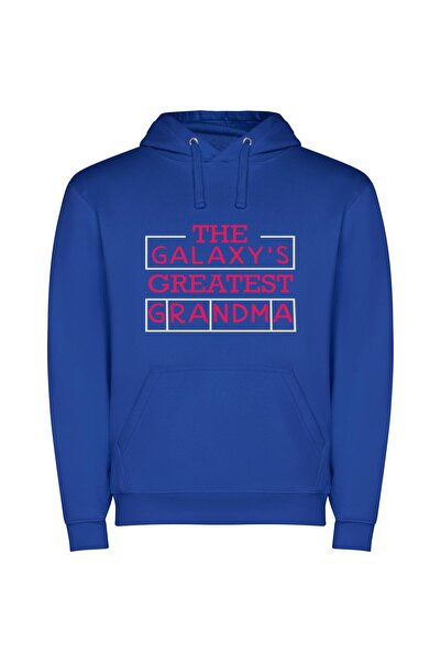 iLovePrints Galactic Grandma's Grandeur Φούτερ με κουκούλα σε χρώμα Μπλε