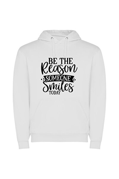 iLovePrints Endearing Grins Collection Φούτερ με κουκούλα σε χρώμα Λευκό