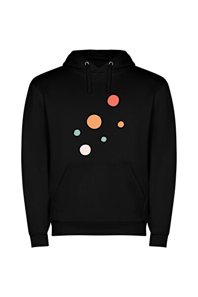iLovePrints Colorful Dot Array Φούτερ με κουκούλα σε χρώμα Μαύρο