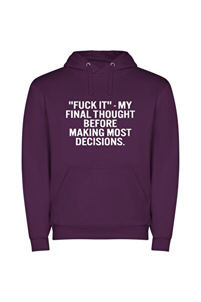 iLovePrints Eternal Final Thought Φούτερ με κουκούλα σε χρώμα Μωβ