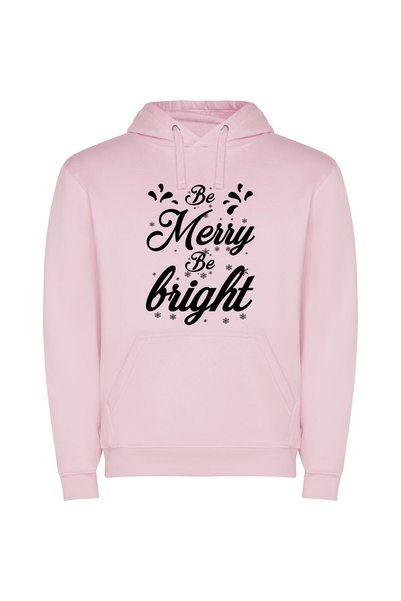 iLovePrints Merry & Bright Wintry Glow Φούτερ με κουκούλα σε χρώμα Ροζ