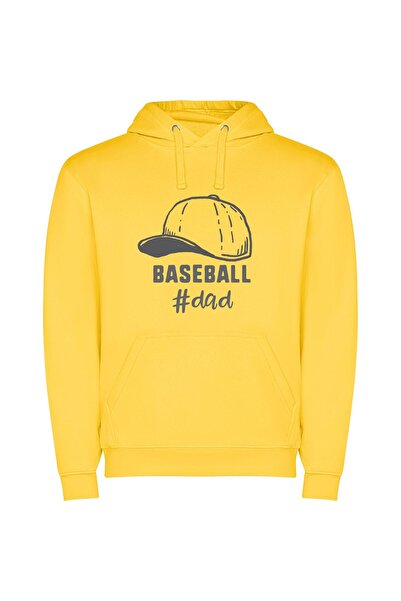 iLovePrints Dadaist Dad Hat Style Φούτερ με κουκούλα σε χρώμα Κίτρινο