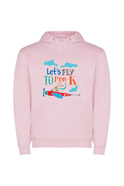iLovePrints Colorful Pre-K Adventure Φούτερ με κουκούλα σε χρώμα Ροζ
