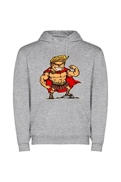 iLovePrints Triumphant Legion of Heroes Φούτερ με κουκούλα σε χρώμα Γκρι