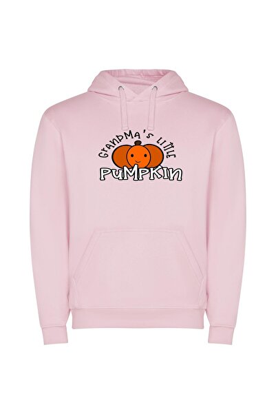 iLovePrints Pumpkin Delightful Halloween Decor Φούτερ με κουκούλα σε χρώμα Ροζ