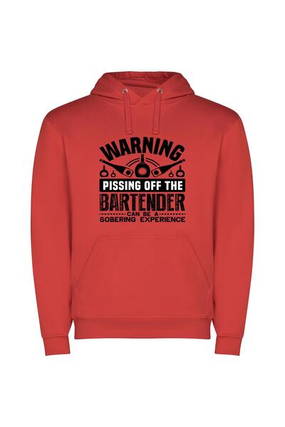 iLovePrints Beware Angry Bartender's Retribution Φούτερ με κουκούλα σε χρώμα ...