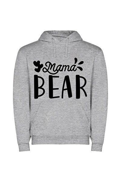 iLovePrints Hanna-Barbera Mama Bear Logo Φούτερ με κουκούλα σε χρώμα Γκρι