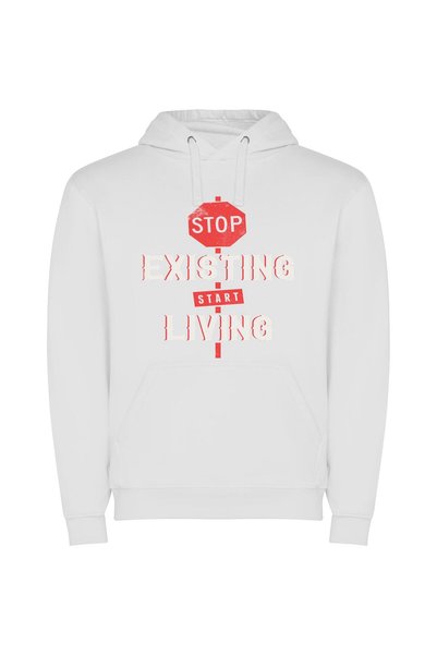 iLovePrints Stop & Elevate: An Exciting Existence Φούτερ με κουκούλα σε χρώμα...