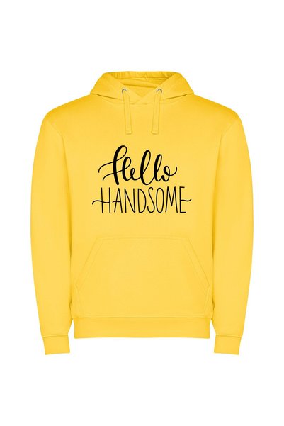 iLovePrints Handsome Elegance Unleashed Φούτερ με κουκούλα σε χρώμα Κίτρινο