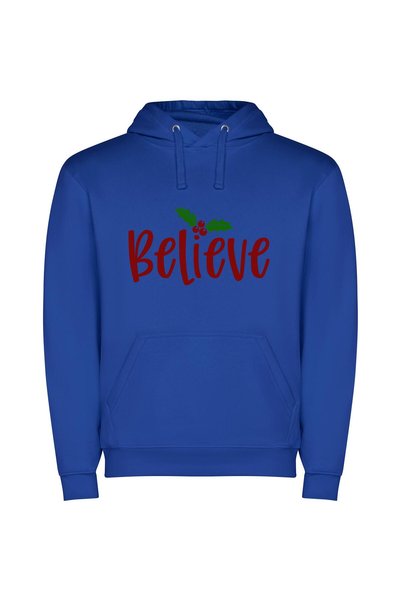 iLovePrints Holly Believe: Merry Delight Φούτερ με κουκούλα σε χρώμα Μπλε