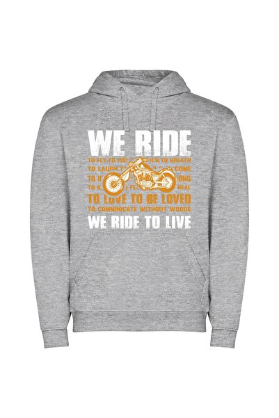 iLovePrints Revving Life's Emotions: Motorcycles Φούτερ με κουκούλα σε χρώμα ...