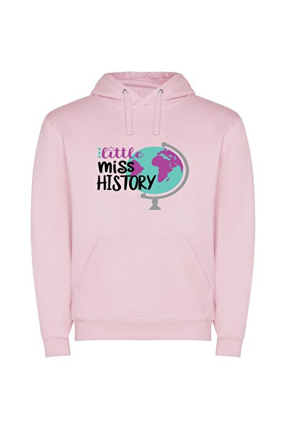 iLovePrints Miss History's Mini Globe Φούτερ με κουκούλα σε χρώμα Ροζ